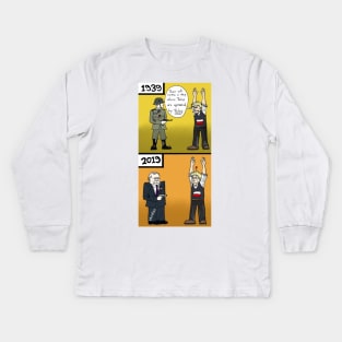 Poland Then and Now Kids Long Sleeve T-Shirt